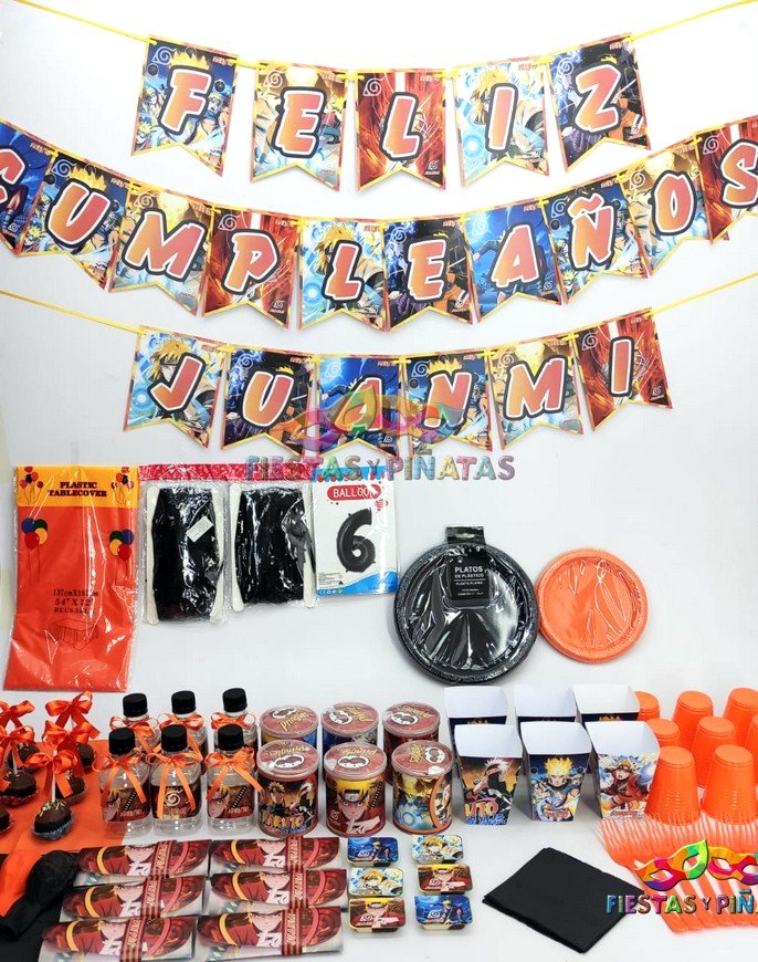 KIT PERSONALIZADO TEMATICO NARUTO CUMPLEAÑOS NIÑOS - Fiestas y Piñatas  Bogotá ✓ - Piñatería Online